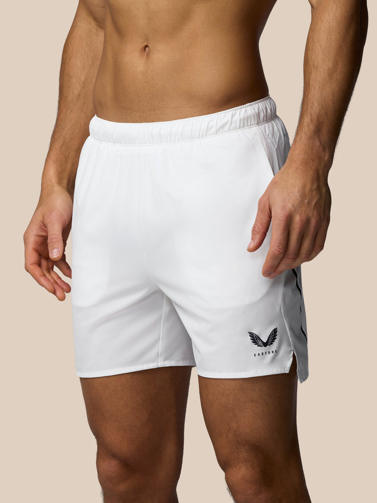 Hombre Apex 6" Pantalón Corto con Calzoncillo Interior - Blanco
