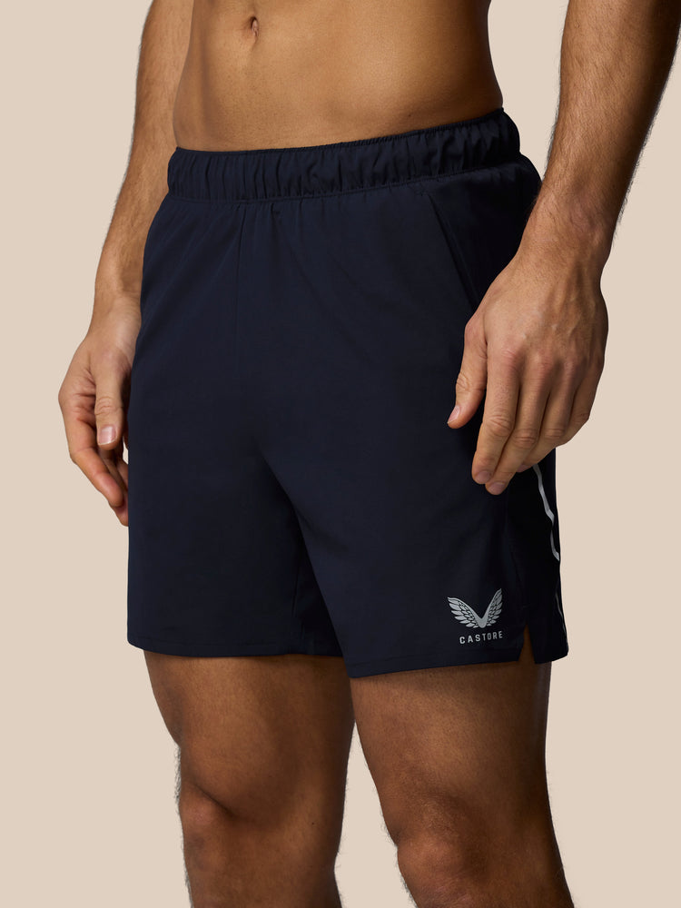 Hombre Apex 6" Pantalón Corto con Calzoncillo Interior - Azul Marino