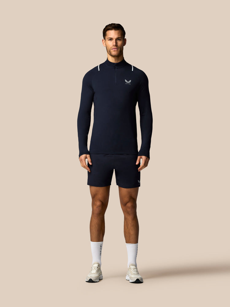 Hombre Apex 6" Pantalón Corto con Calzoncillo Interior - Azul Marino