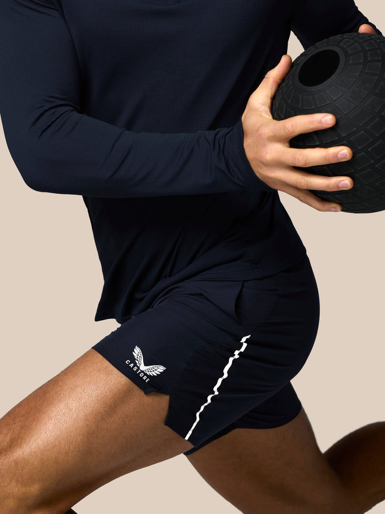 Hombre Apex 6" Pantalón Corto con Calzoncillo Interior - Azul Marino