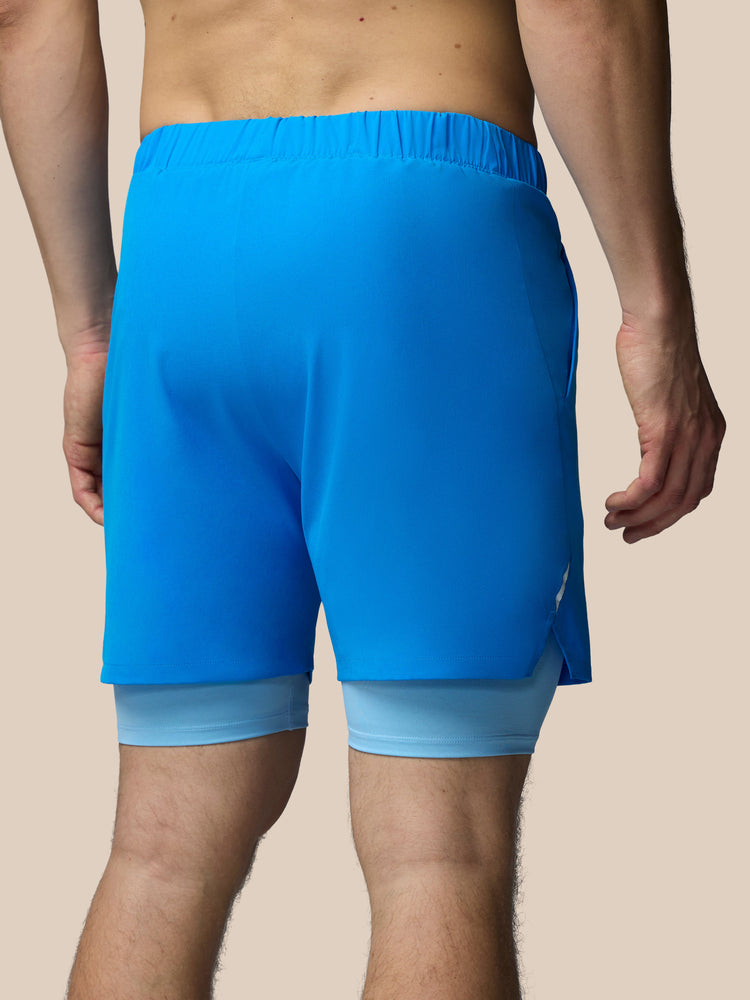 Hombre Apex 2-in-1 Pantalón Corto Tejido - Azul