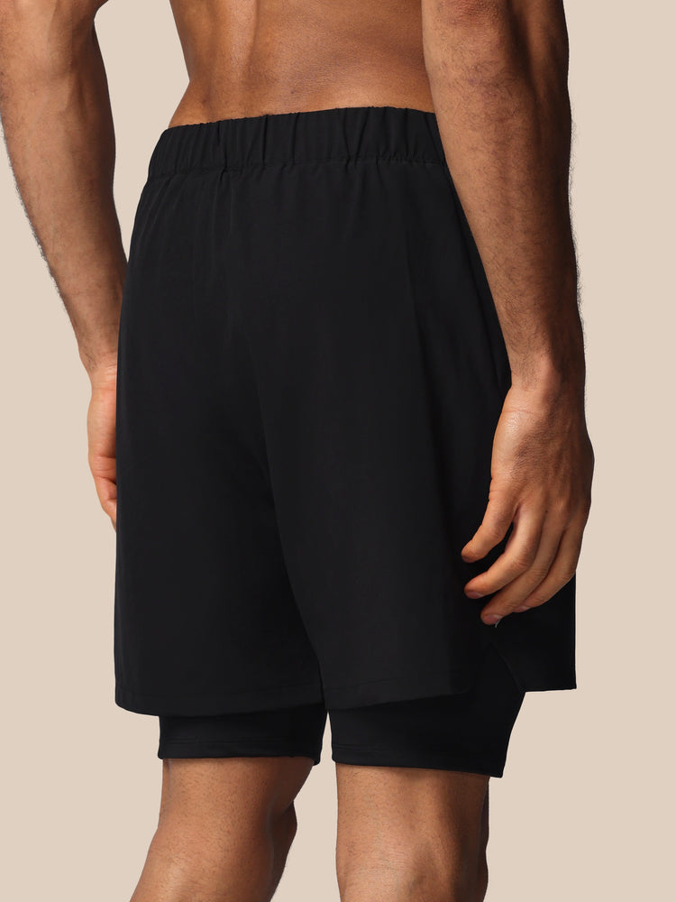 Hombre Apex 2-in-1 Pantalón Corto Tejido -Negro