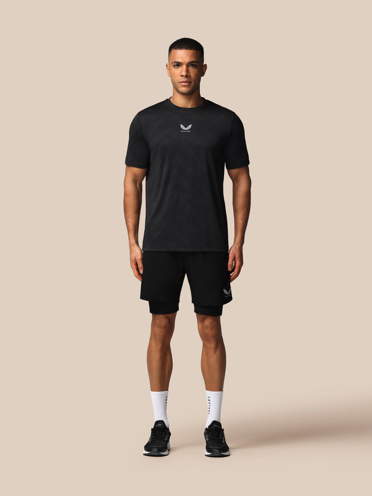Hombre Apex 2-in-1 Pantalón Corto Tejido -Negro