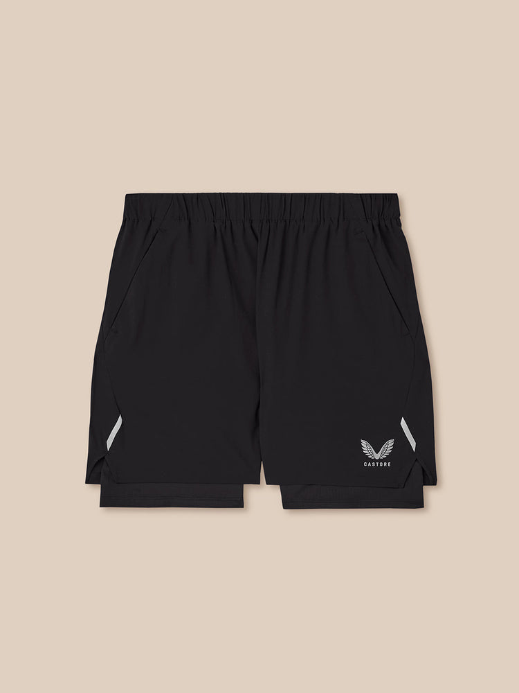 Hombre Apex 2-in-1 Pantalón Corto Tejido -Negro