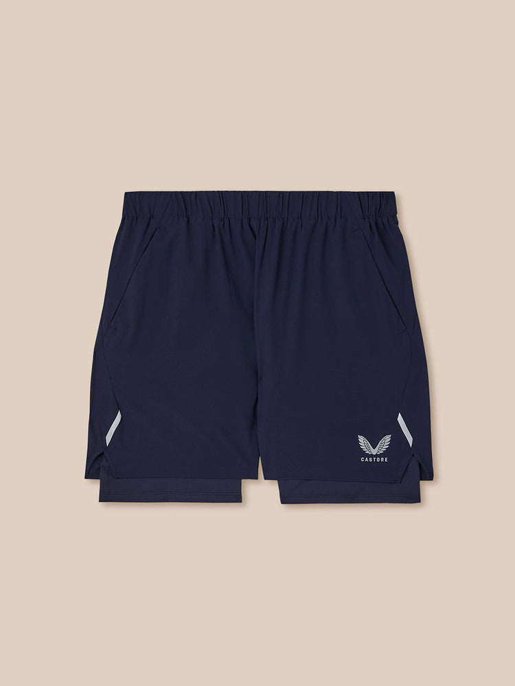 Hombre Apex 2-in-1 Pantalón Corto Tejido - Azul Marino