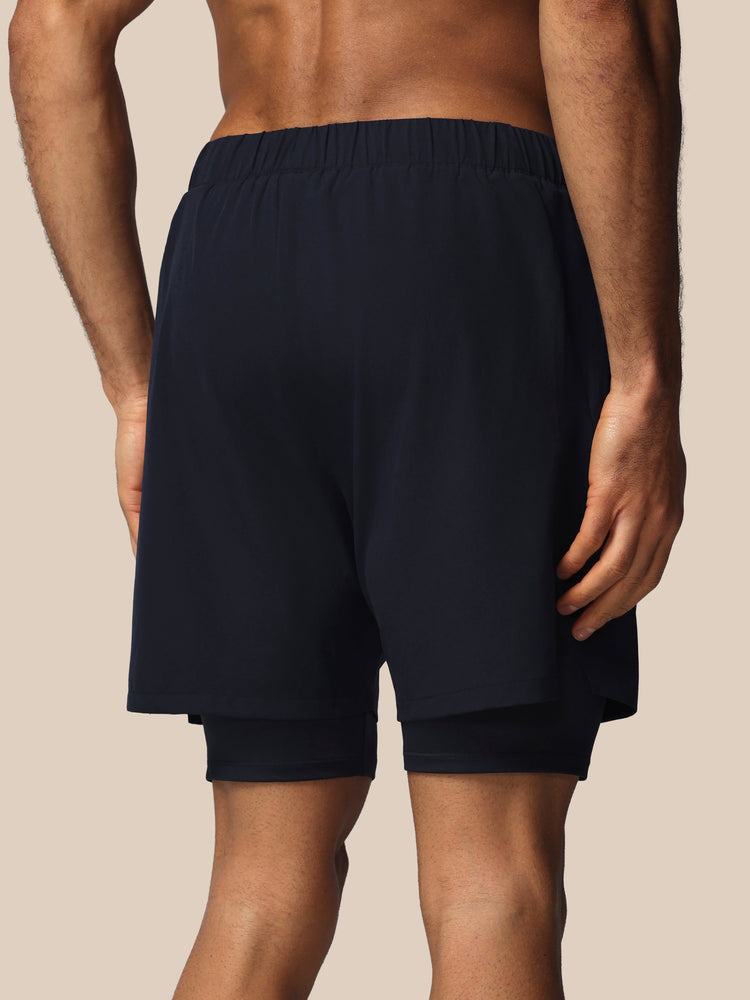 Hombre Apex 2-in-1 Pantalón Corto Tejido - Azul Marino