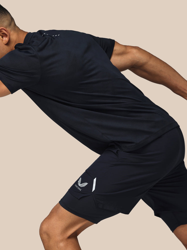 Hombre Apex 2-in-1 Pantalón Corto Tejido - Azul Marino