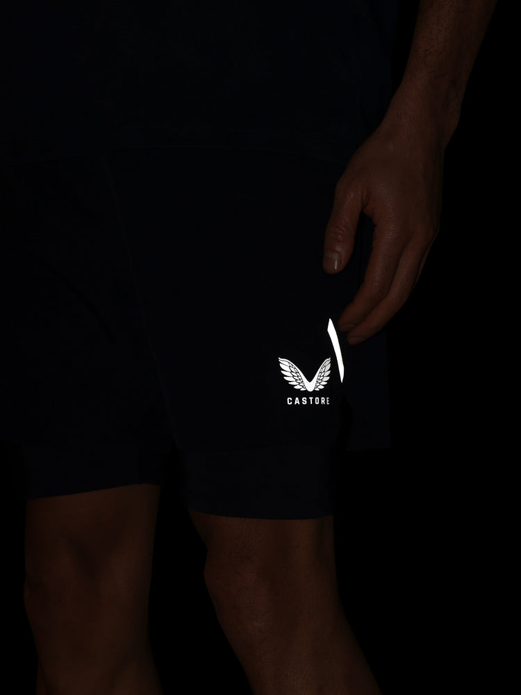 Hombre Apex 2-in-1 Pantalón Corto Tejido - Azul Marino