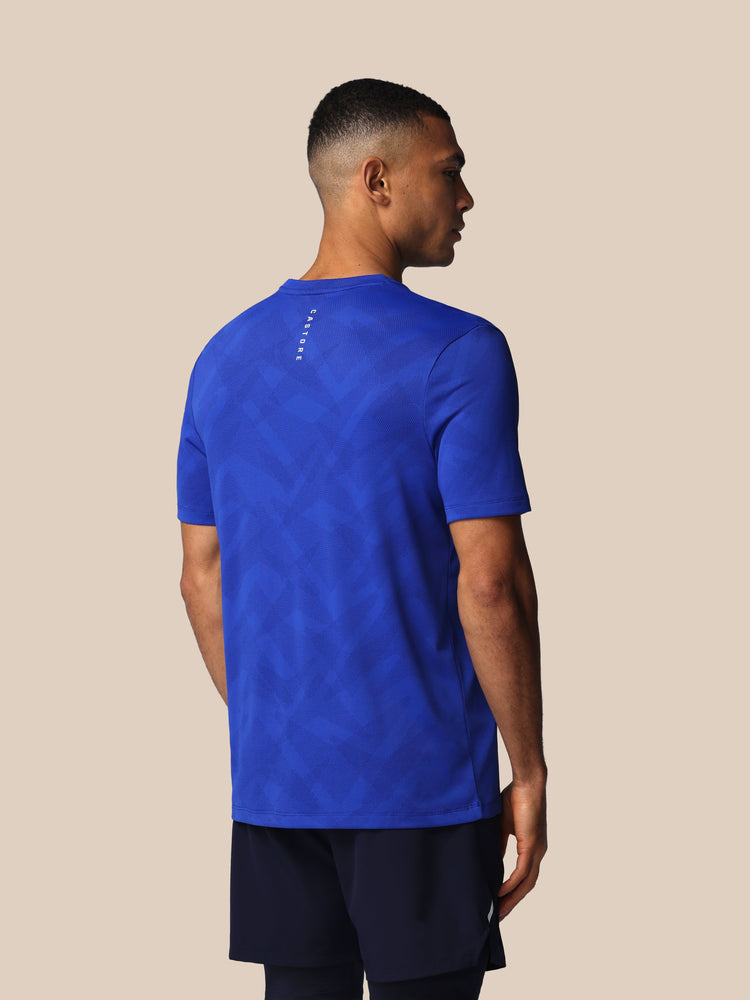 Hombre Apex Engineered Camisa de Manga Corta - Azure Azul