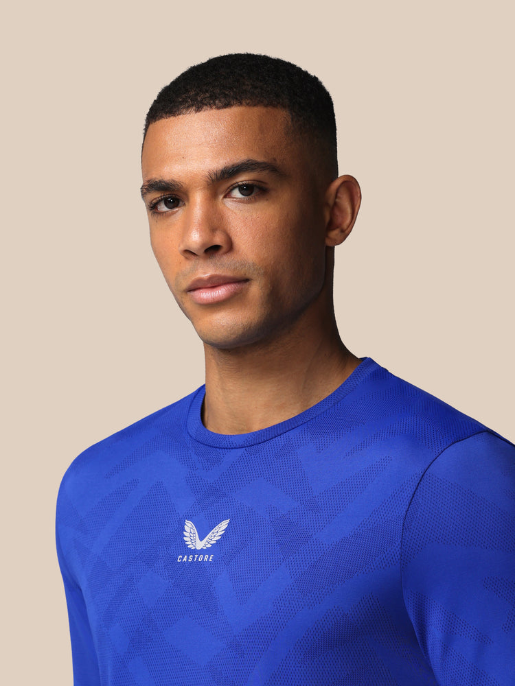 Hombre Apex Engineered Camisa de Manga Corta - Azure Azul