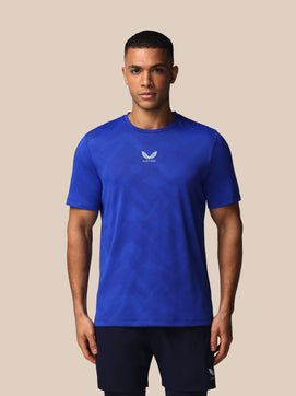 Hombre Apex Engineered Camisa de Manga Corta - Azure Azul