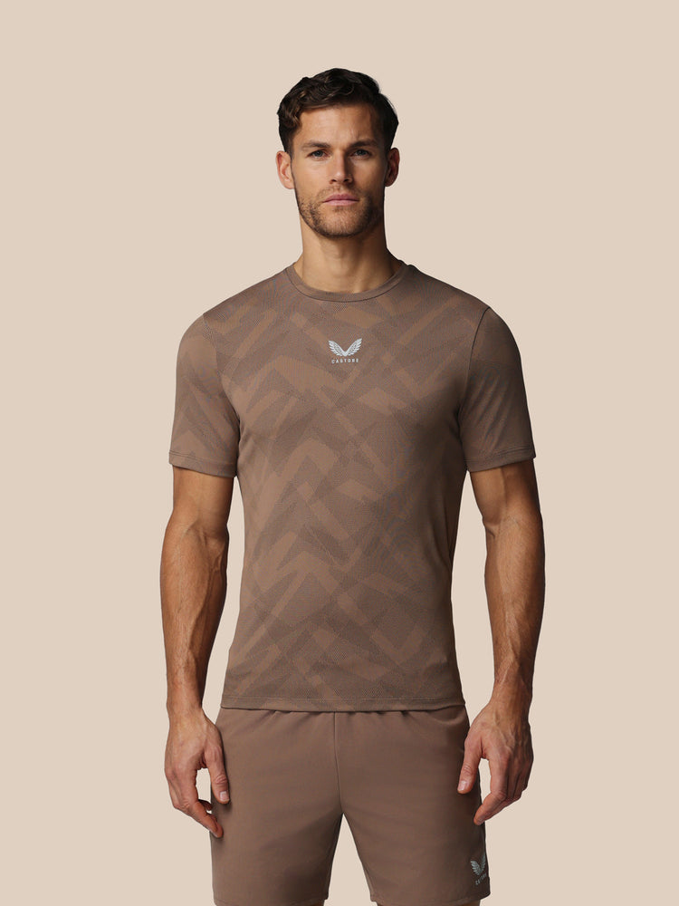 Hombre Apex Engineered Camisa de Manga Corta - Deep Taupe