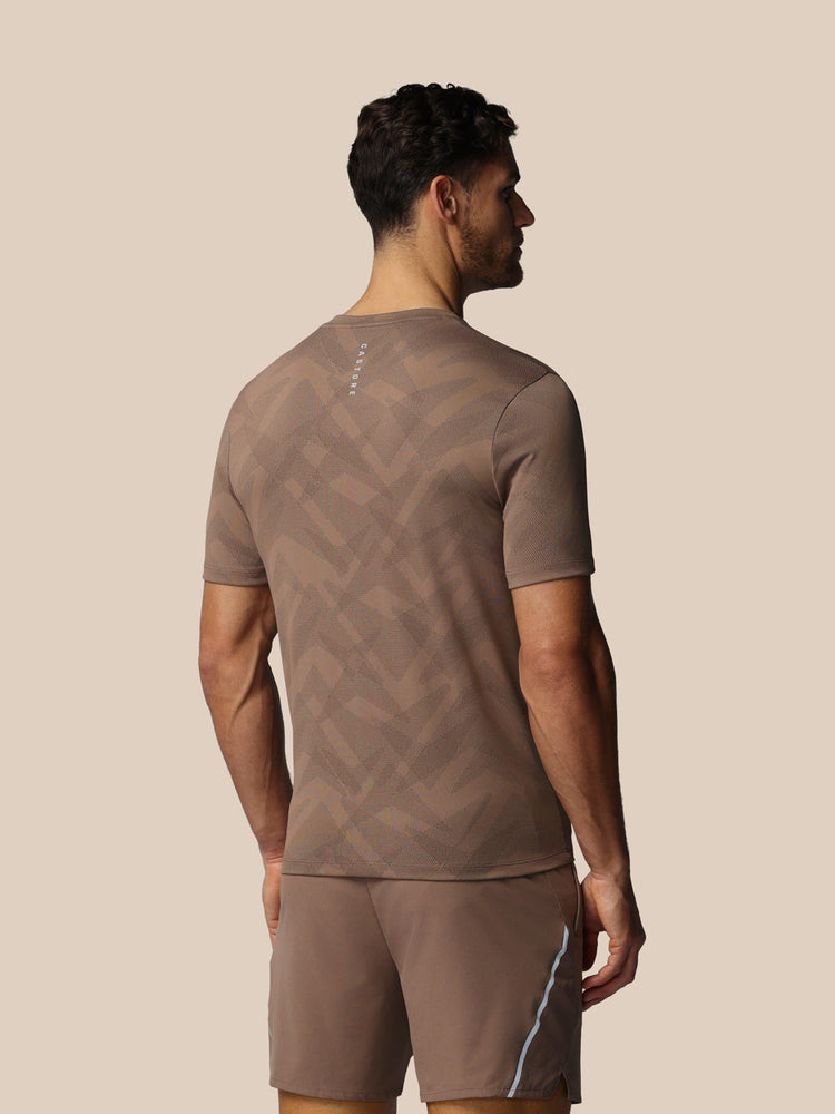 Hombre Apex Engineered Camisa de Manga Corta - Deep Taupe