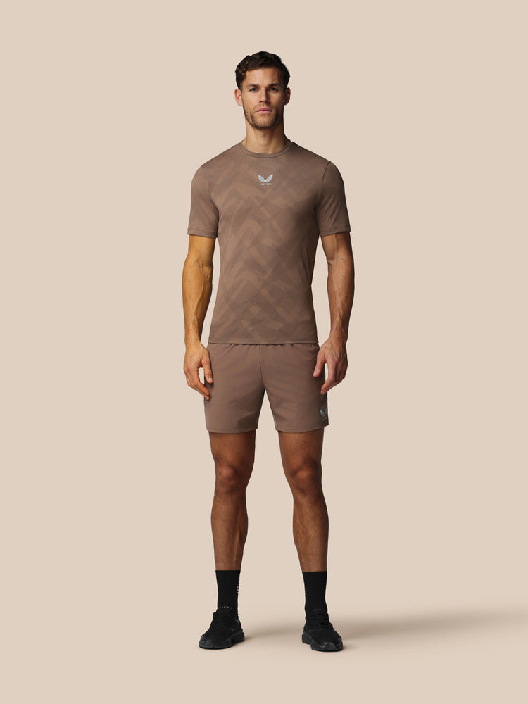 Hombre Apex Engineered Camisa de Manga Corta - Deep Taupe