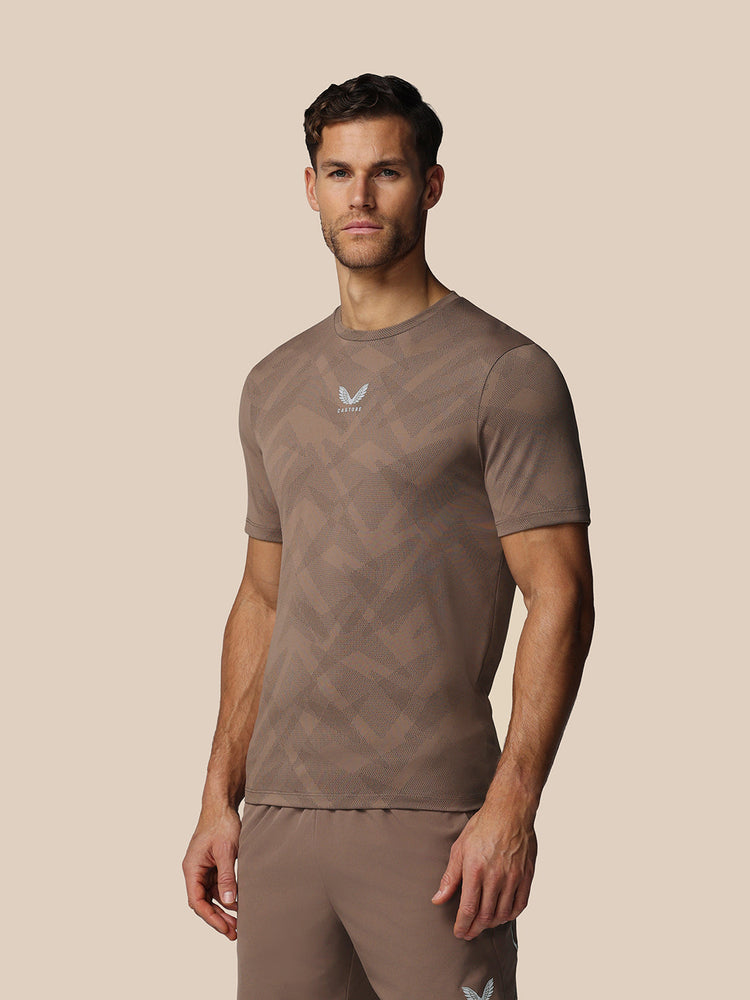 Hombre Apex Engineered Camisa de Manga Corta - Deep Taupe