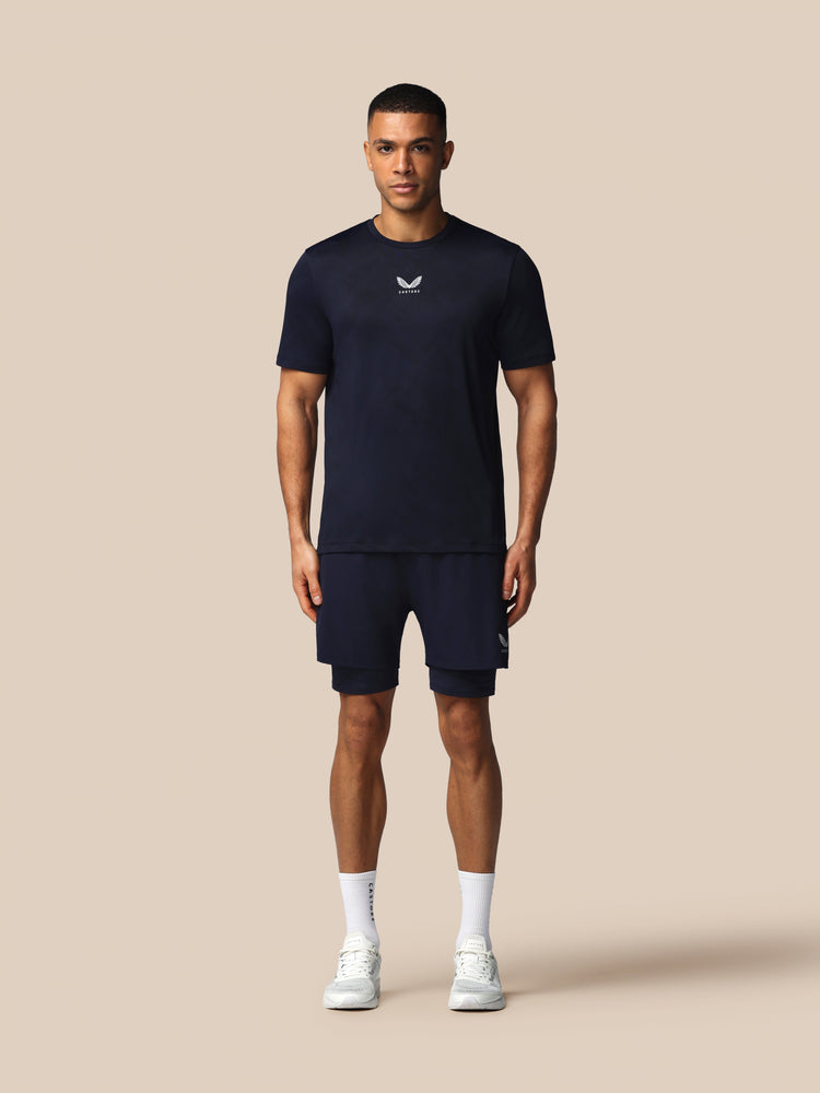 Hombre Apex Engineered Camisa de Manga Corta - Azul Marino