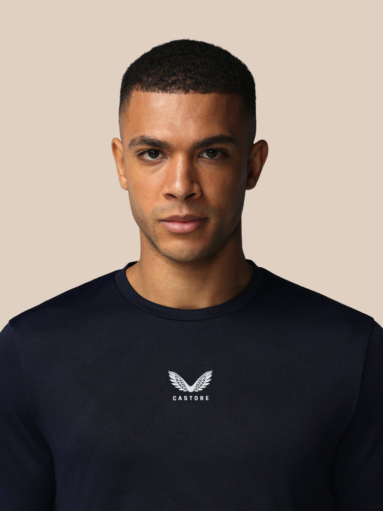 Hombre Apex Engineered Camisa de Manga Corta - Azul Marino