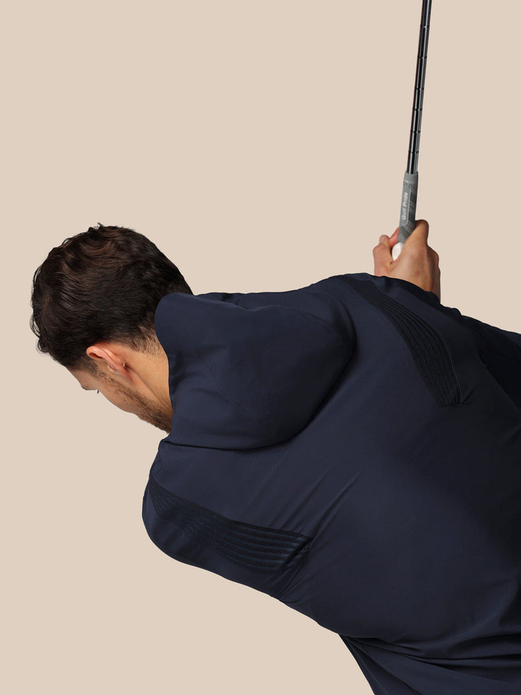 Hombre Golf Performance Sudadera con Capucha - Azul Marino