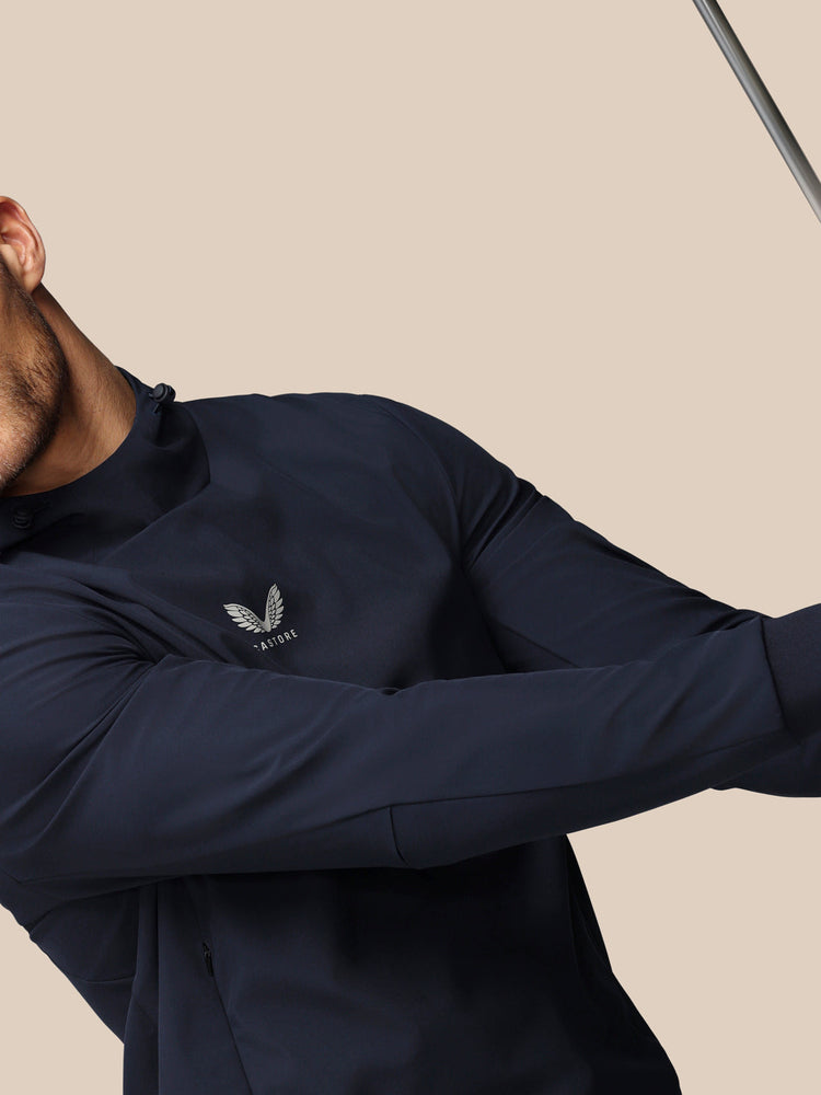 Hombre Golf Performance Sudadera con Capucha - Azul Marino