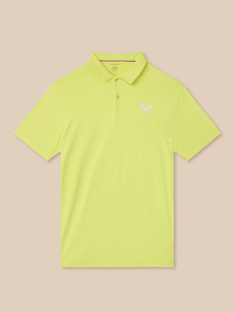 Hombre Golf LVS Engineered Knit Polo de Manga Corta - Lime