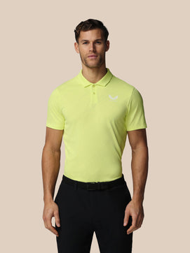 Hombre Golf LVS Engineered Knit Polo de Manga Corta - Lime