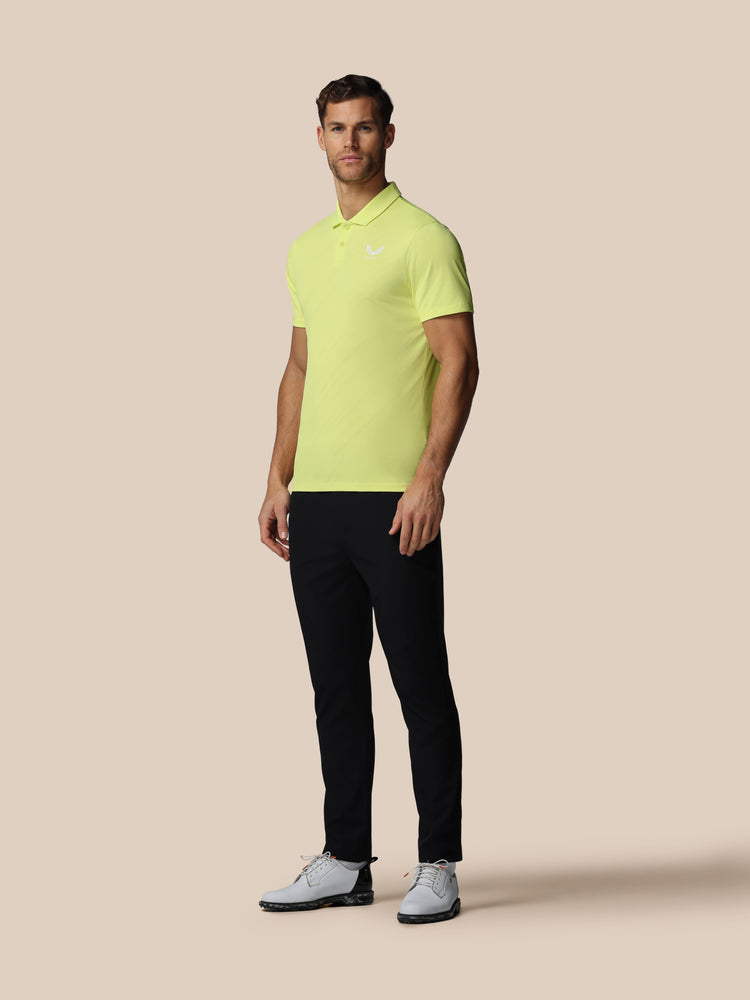 Hombre Golf LVS Engineered Knit Polo de Manga Corta - Lime