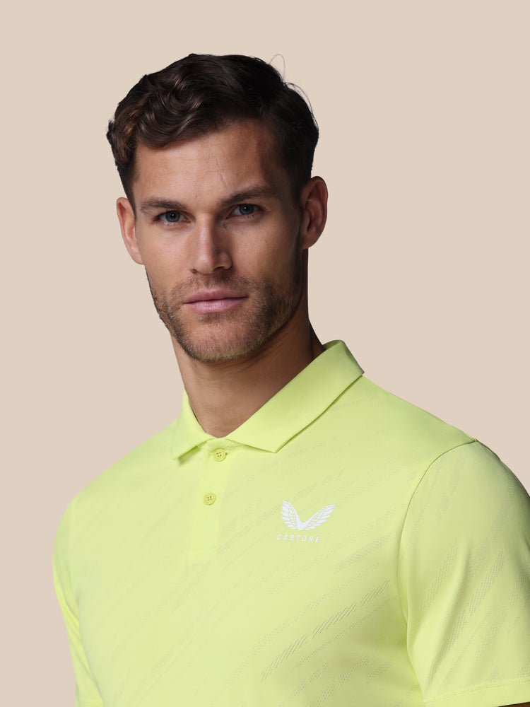 Hombre Golf LVS Engineered Knit Polo de Manga Corta - Lime
