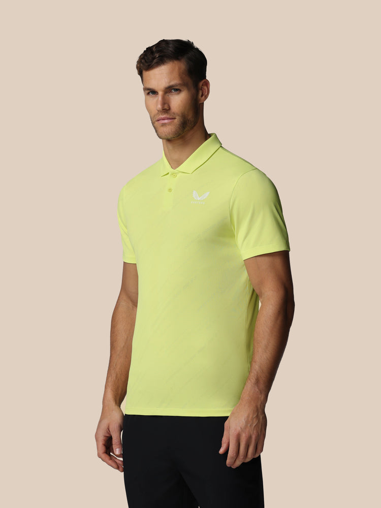 Hombre Golf LVS Engineered Knit Polo de Manga Corta - Lime
