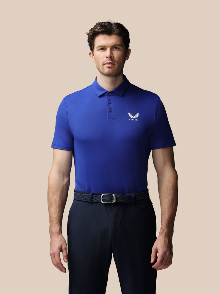 Hombre Golf Essential Polo de Manga Corta - Azul