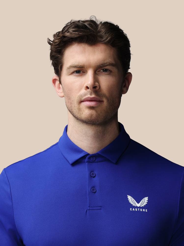 Hombre Golf Essential Polo de Manga Corta - Azul