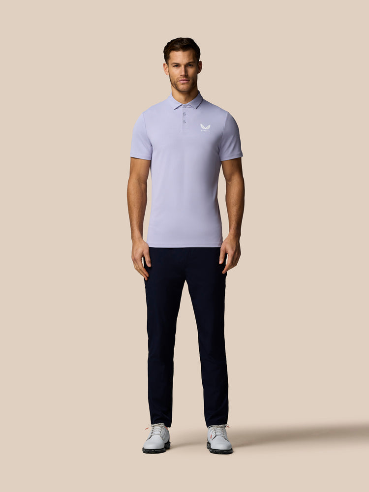 Hombre Golf Essential Polo de Manga Corta - Lavanda