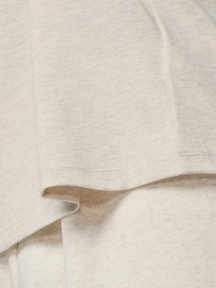 Hombre Adapt Cotton Camisa Holgada de Manga Corta - Oatmeal Marl