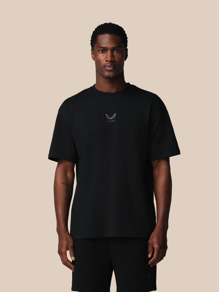 Hombre Adapt Cotton Camisa Holgada de Manga Corta - Negro