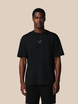 Hombre Adapt Cotton Camisa Holgada de Manga Corta - Negro