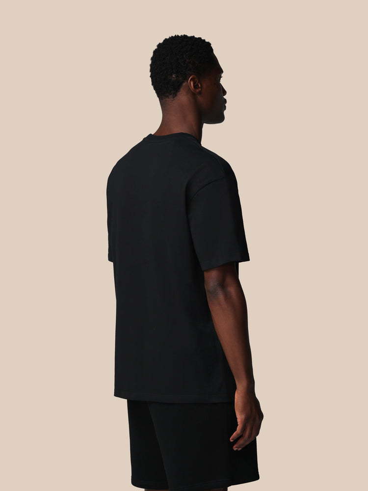 Hombre Adapt Cotton Camisa Holgada de Manga Corta - Negro