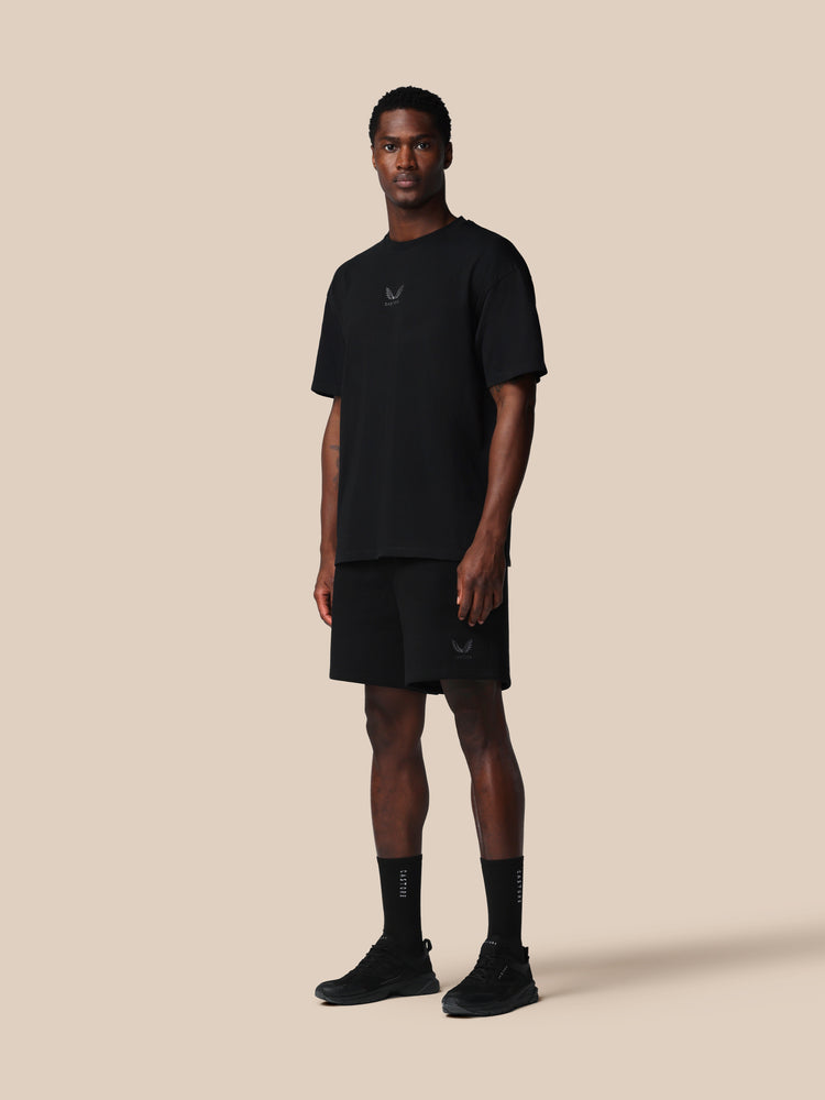 Hombre Adapt Cotton Camisa Holgada de Manga Corta - Negro