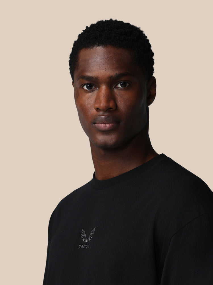 Hombre Adapt Cotton Camisa Holgada de Manga Corta - Negro