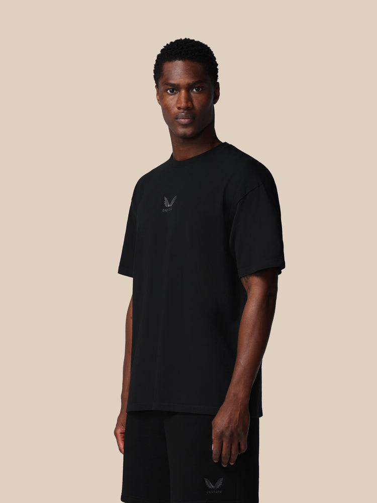 Hombre Adapt Cotton Camisa Holgada de Manga Corta - Negro