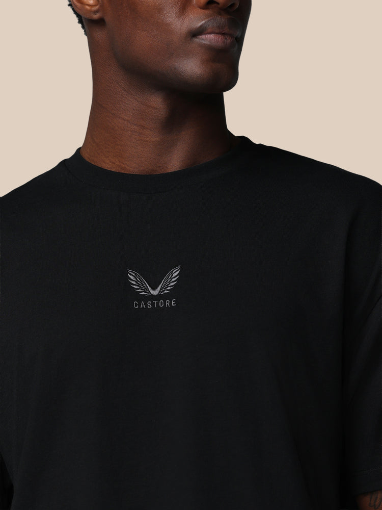 Hombre Adapt Cotton Camisa Holgada de Manga Corta - Negro