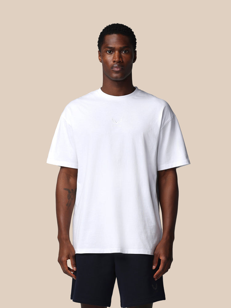 Hombre Adapt Cotton Camisa Holgada de Manga Corta - Blanco