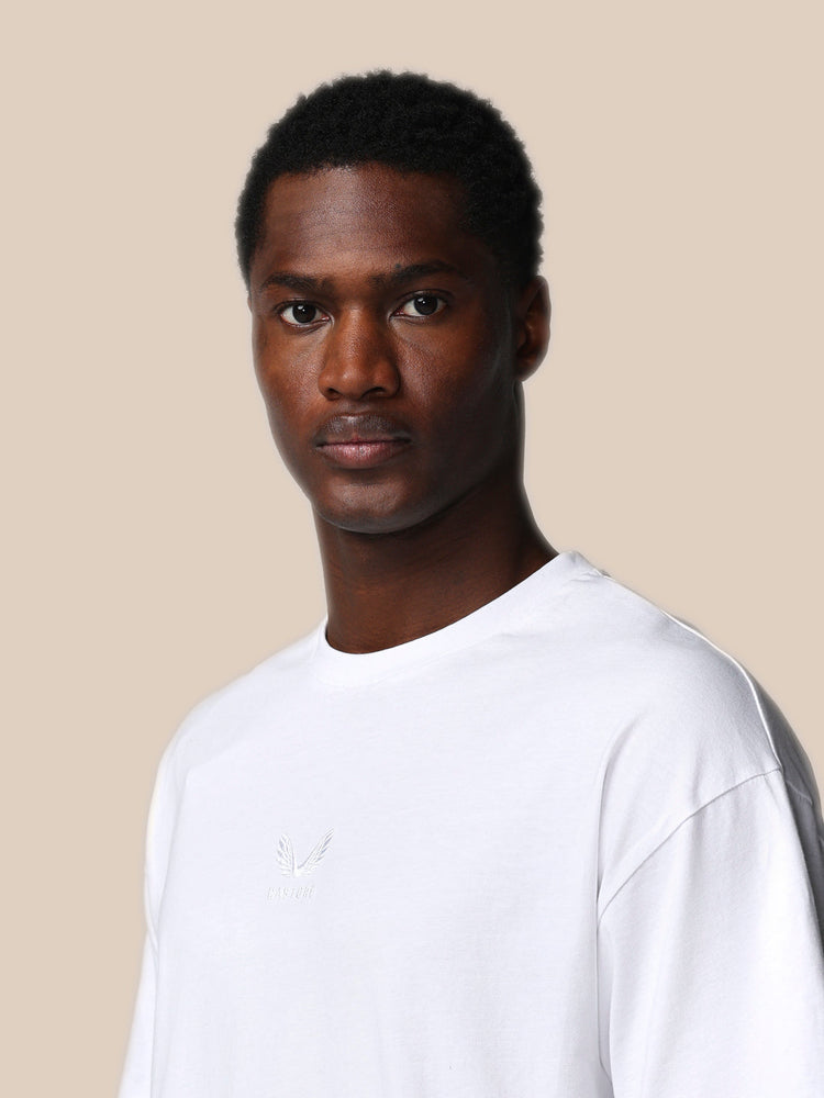 Hombre Adapt Cotton Camisa Holgada de Manga Corta - Blanco