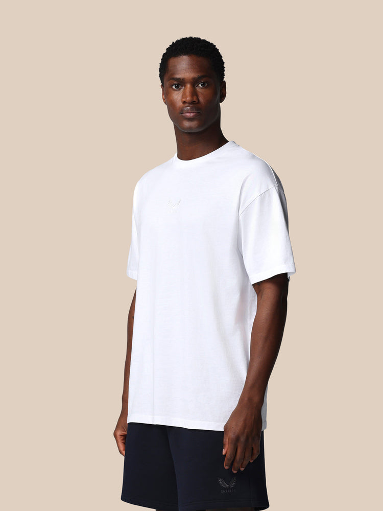 Hombre Adapt Cotton Camisa Holgada de Manga Corta - Blanco