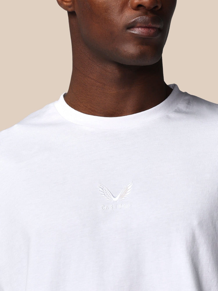 Hombre Adapt Cotton Camisa Holgada de Manga Corta - Blanco