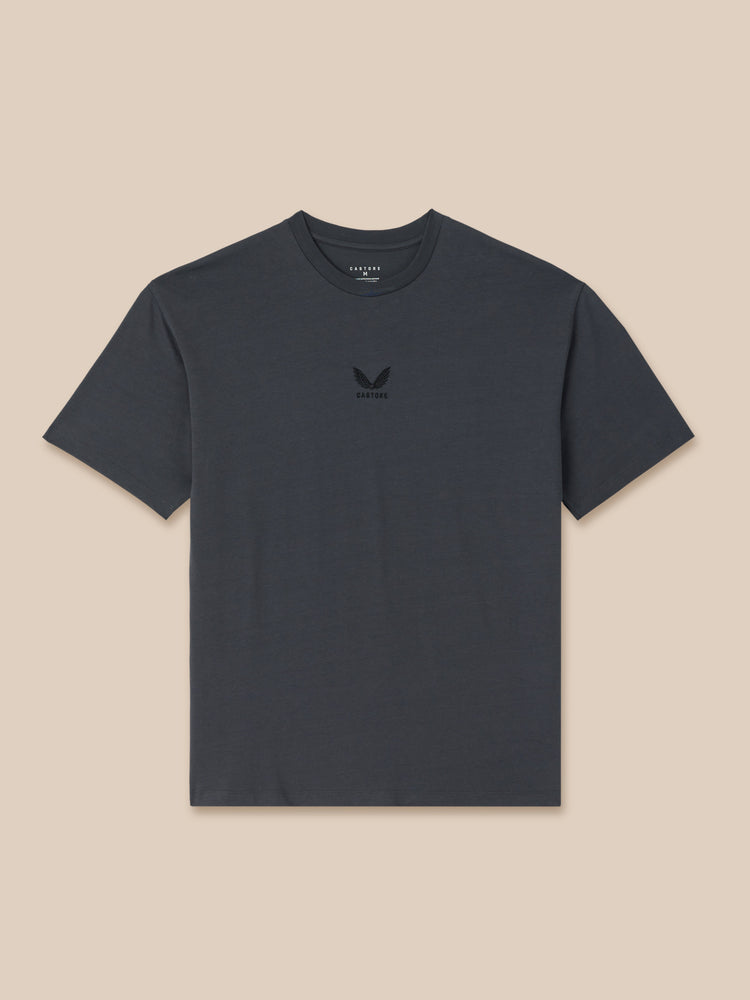 Hombre Adapt Cotton Camisa Holgada de Manga Corta - Gunmetal