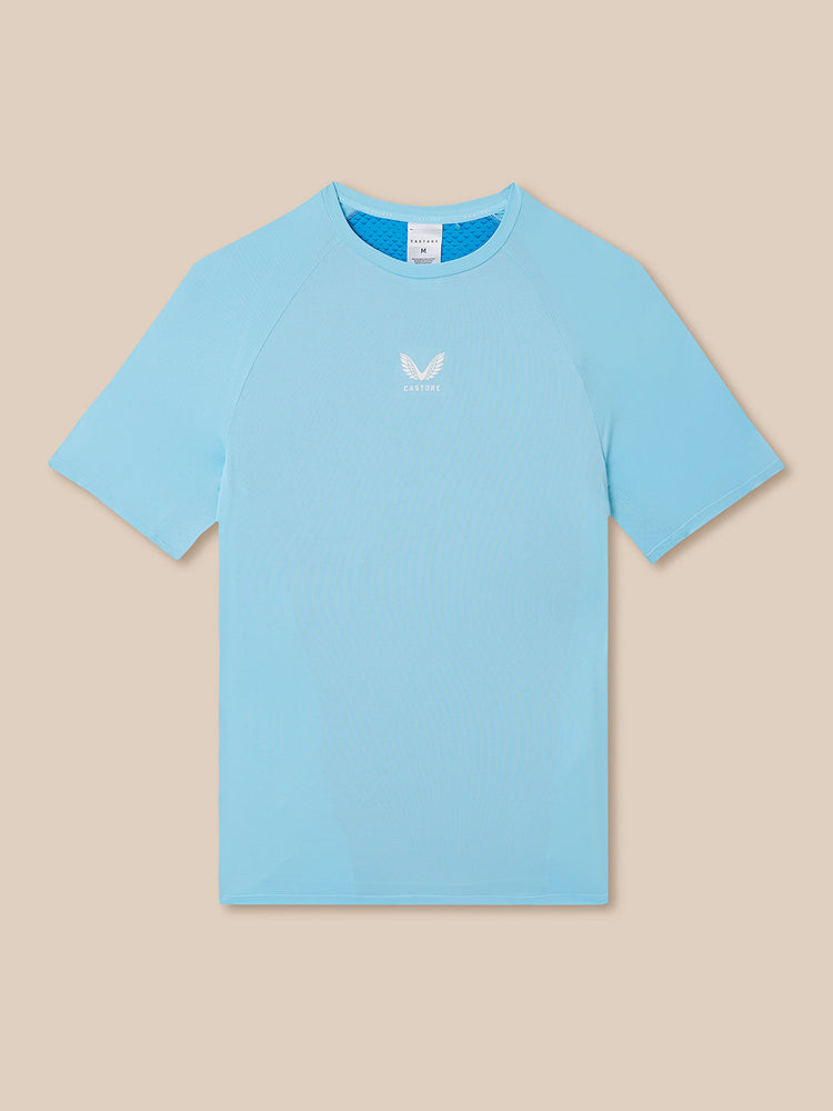 Hombre Apex Tennis Camisa de Manga Corta - Sky Azul