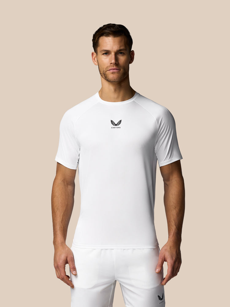 Hombre Apex Tennis Camisa de Manga Corta - Blanco