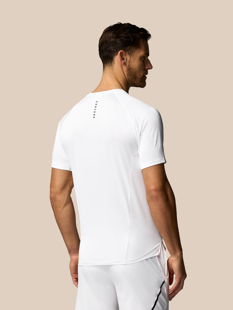 Hombre Apex Tennis Camisa de Manga Corta - Blanco