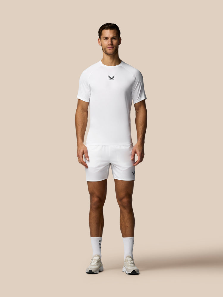 Hombre Apex Tennis Camisa de Manga Corta - Blanco