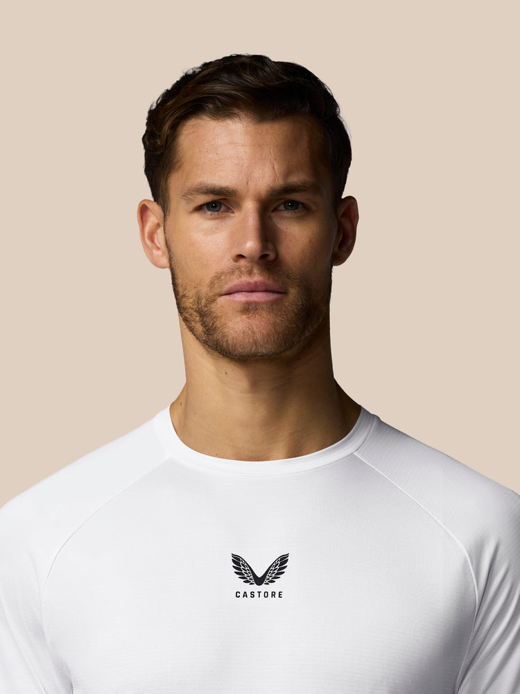 Hombre Apex Tennis Camisa de Manga Corta - Blanco