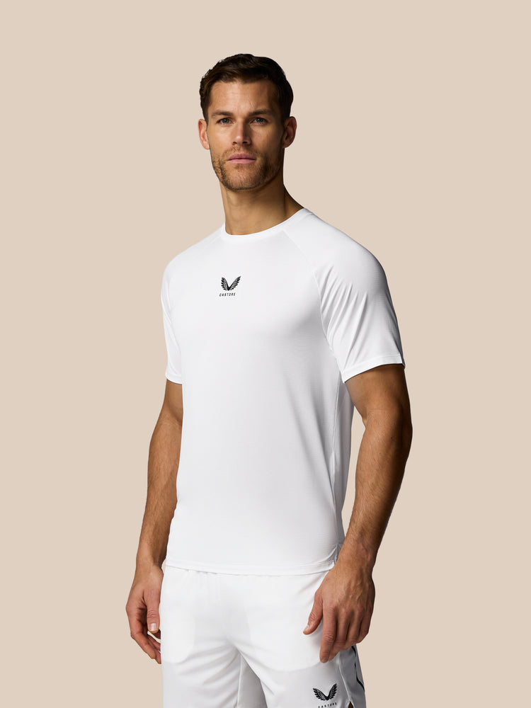 Hombre Apex Tennis Camisa de Manga Corta - Blanco
